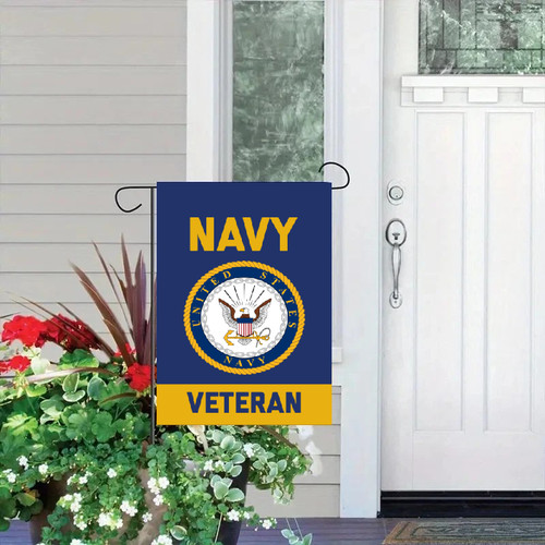 Navy veteran garden flag - veteran,